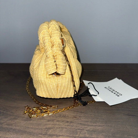 Mansur Gavriel Mini Cloud on Chain Clutch in Natural - Picture 2 of 3